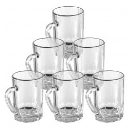 ALSANIDI, Tea cups set, Tea mug, Transparent , Set 6 pcs