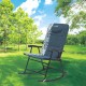 ALSANIDI, Rocking chair for travel and camping, Trips Chair, Cadet Blue, Size 68*89*103 Cm