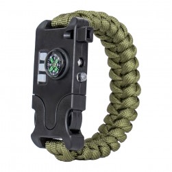 ALSANIDI, Multi-function Outdoor Survival Bracelet, Emergency Survival Bracelet, Green, Size 24*3.8*1.5 Cm