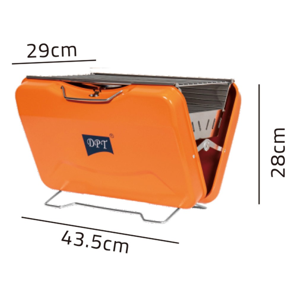 DPT, Portable grill, Outdoor grill, Orang, Size 43.5*29*28 Cm