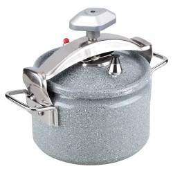 ALSANIDI, Ceramic coated pressure cooker, Pressure Cooker, Gray, capacity 9 L