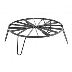 ALSANIDI, Round foldable fire stand, Portable mini barbecue charcoal grill for picnics, Black, Size 30 Cm