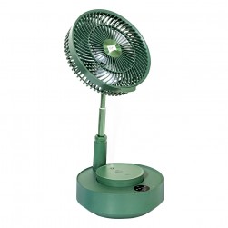 DPT, Portable retractable fan, Small Fan, Green, Size 25.2*25.2*93.5 Cm