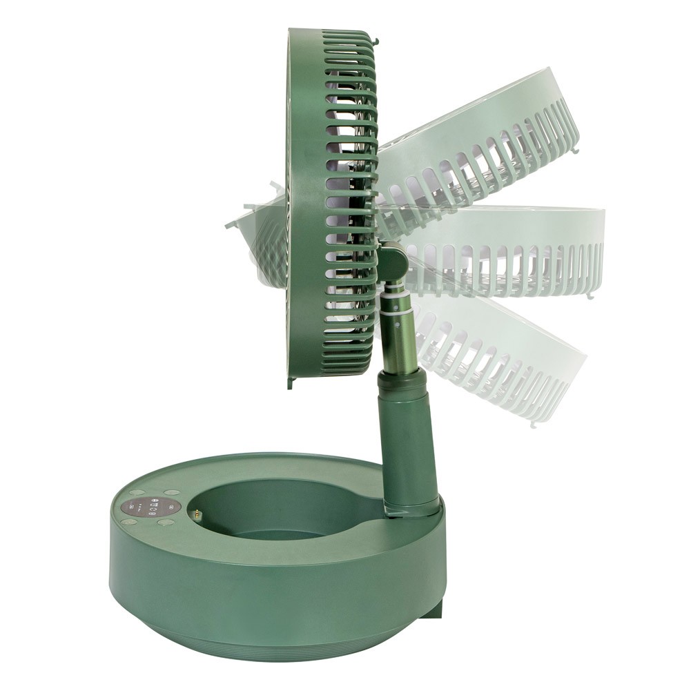 DPT, Portable retractable fan, Small Fan, Green, Size 25.2*25.2*93.5 Cm