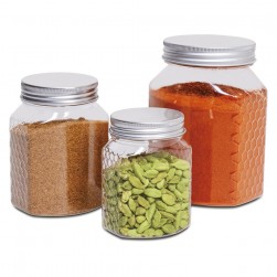 ALSANIDI, Plastic Spices Storage, Tea, coffee and sugar storage for trips, Transparent , capacity 720 ml