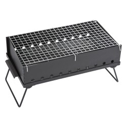 ALSANIDI, Charcoal grill for trips, Portable Charcoal Grill, Black, Size 30*55 Cm