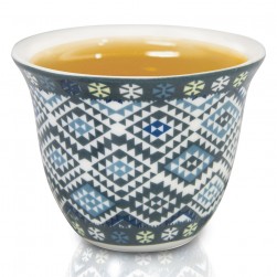 ALSANIDI, Arabic coffee cup ceramic, Arabic coffee mug, Cadet Blue, Size 6.5*4.8 Cm