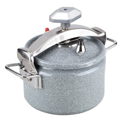 ALSANIDI, Ceramic coated pressure cooker, Pressure Cooker, Gray, capacity 8 L