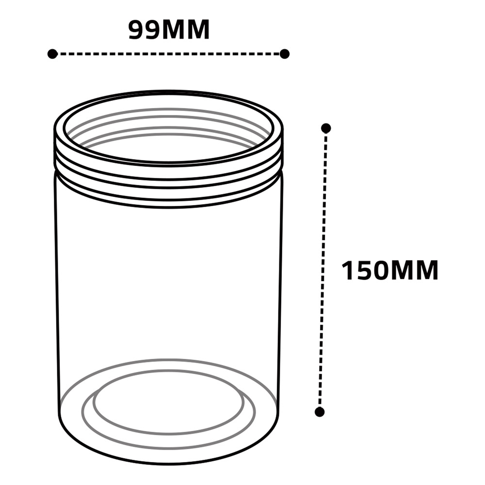 ALSANIDI, Plastic Spices Storage, Tea, coffee and sugar storage for trips, Transparent , capacity 1050 ml