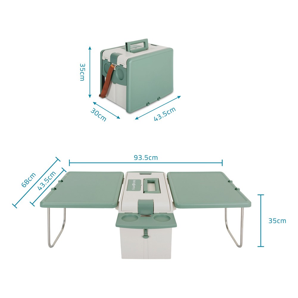 ALSANIDI, Foldable insulated storage box, Green, Size93.5*68*:35 Cm