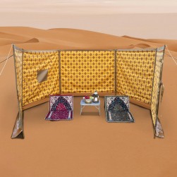 ALSANIDI, Foldable windbreak for trips, Al-Mashab windbreak, Kaki, Size 800*125 Cm