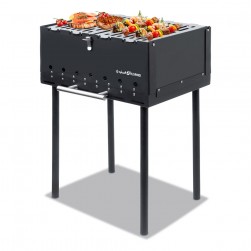 ALSANIDI, portable charcoal grill, Outdoor Grill, Black, Size46*34*61.5Cm