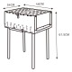 ALSANIDI, portable charcoal grill, Outdoor Grill, Silver, Size46*34*61.5Cm