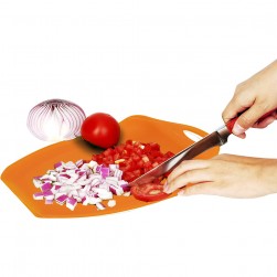 ALSANIDI, Plastic Vegetables cutting board, Fruit and Vegetables cutting board, Orang, Size 33*23*13 Cm