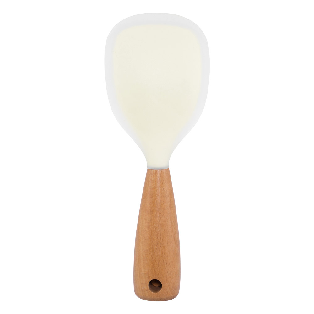 ALSANIDI, Rice spoon, non-stick silicone spoon, White, Size21*7.6*3.5Cm