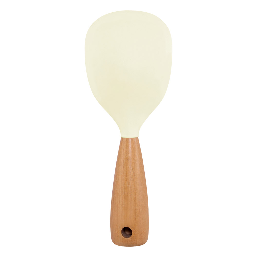 ALSANIDI, Rice spoon, non-stick silicone spoon, Beige, Size21*7.6*3.5Cm