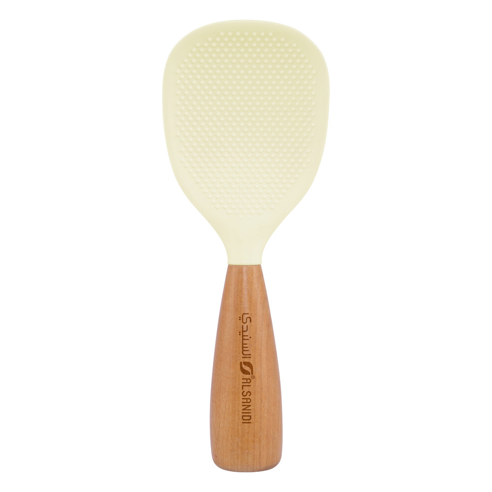 ALSANIDI, Rice spoon, non-stick silicone spoon, Beige, Size21*7.6*3.5Cm