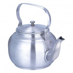 ALSANIDI, Aluminum teapot, Teapot, Silver, Size 12 Cm