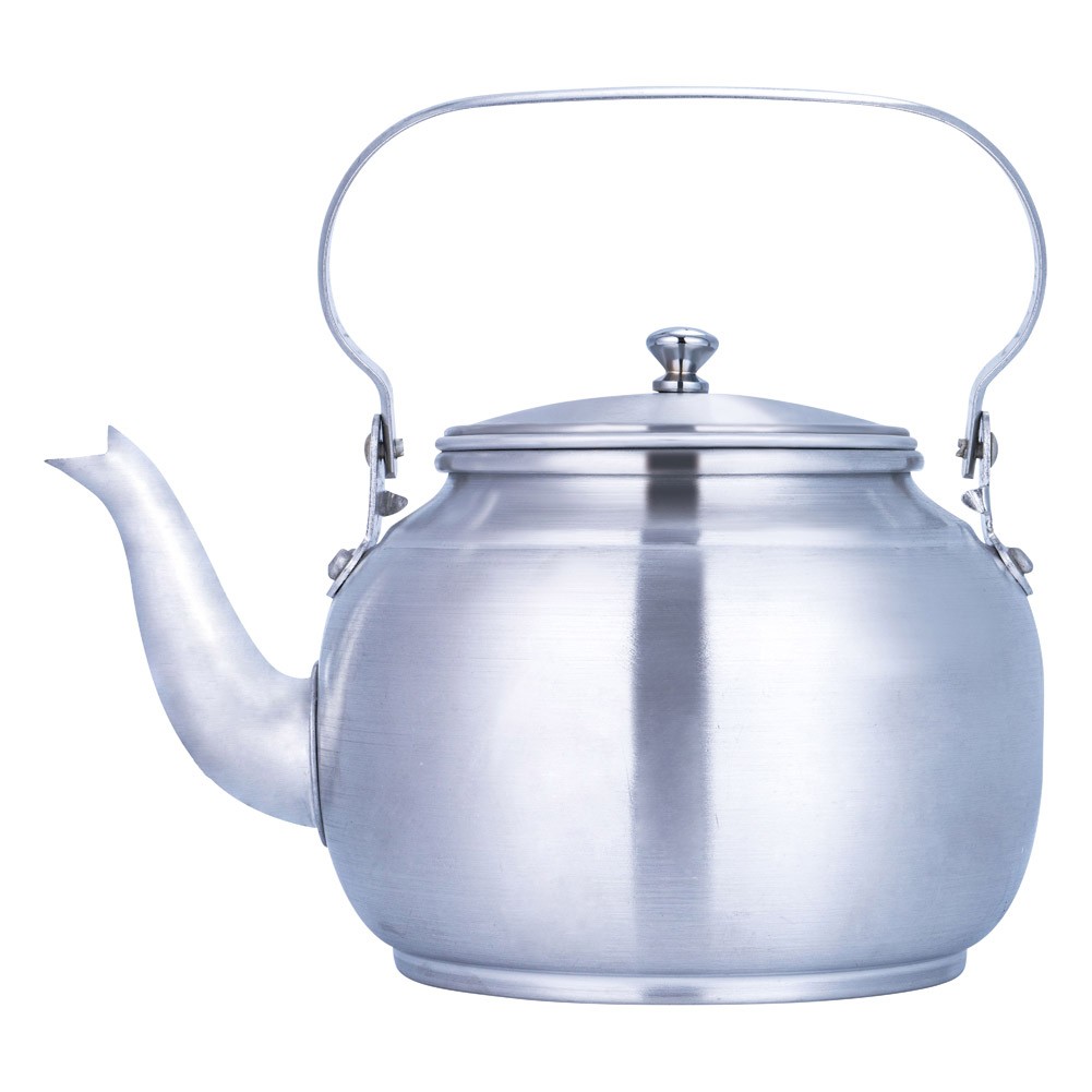 ALSANIDI, Aluminum teapot, Teapot, Silver, Size 12 Cm