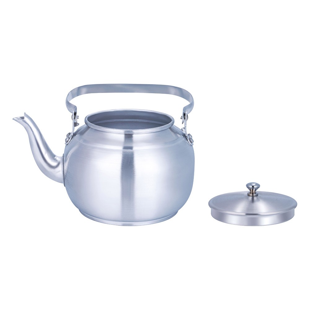 ALSANIDI, Aluminum teapot, Teapot, Silver, Size 12 Cm