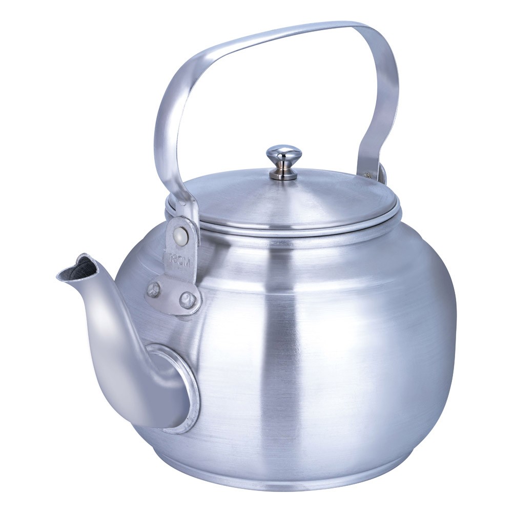 ALSANIDI, Aluminum teapot, Teapot, Silver, Size 12 Cm