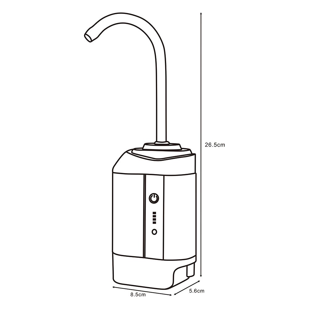 ALSANIDI, Electric water pump, stronge Electric water pump, Black, Size L:8.5*W:5.6*H:26.5 Cm