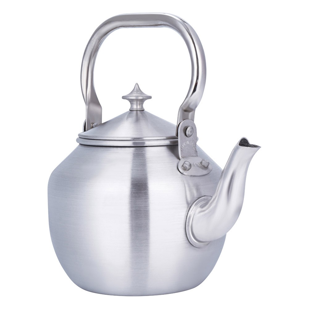 ALSANIDI, Aluminum teapot, Teapot, Silver, Size 14 Cm