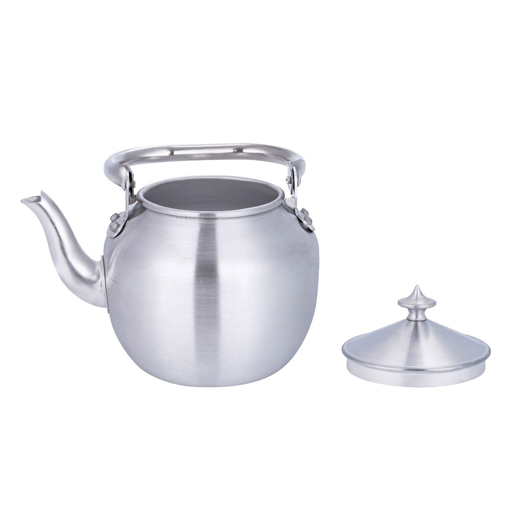 ALSANIDI, Aluminum teapot, Teapot, Silver, Size 14 Cm