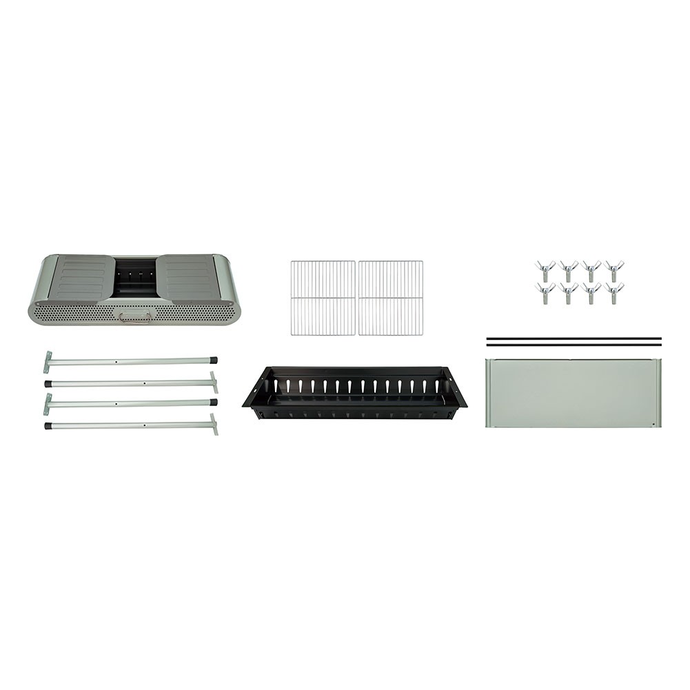ALSANIDI, Charcoal grill for trips, Green Light, Size 77.5* 29.5* 71 Cm