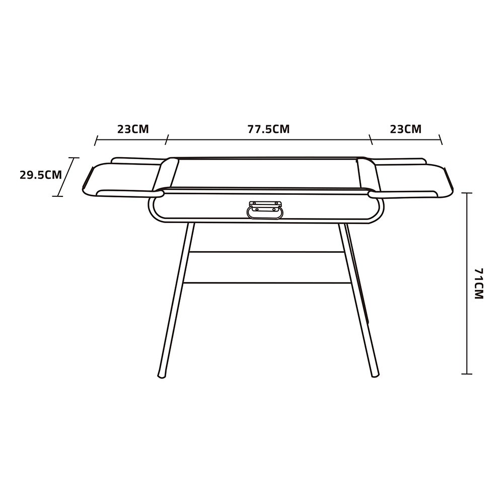 ALSANIDI, Charcoal grill for trips, Green Light, Size 77.5* 29.5* 71 Cm