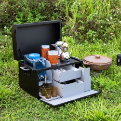 ALSANIDI, Mobile kitchen, Black, Size 59*37*40 Cm
