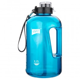 دي بي تي، زجاجة مياة رياضية، جالون مياه، ازرق، سعة 2.2 لتر