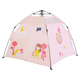 دي بي تي، خيمة اطفال قابلة للطي، خيمة رحلات، وردي، مقاس 120*120*108 سم
