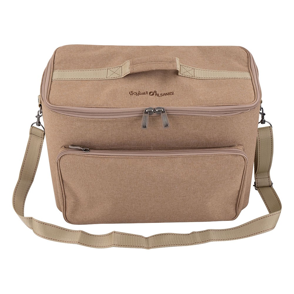 ALSANIDI, Al-Kuwait tea and coffee bag for trips, Camping bag, Woody, Size 45*28*35Cm