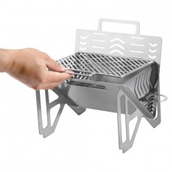 DPT, Portable BBQ stove, Charcoal BBQ Stove, Silver, Size27*20*24.5Cm