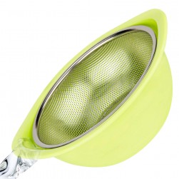 ALSANIDI, Stainless steel rice strainer, Rice, Vegetables and fruits strainer, Green, Size 20 Cm