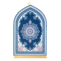 ALSANIDI, Memori Foam Prayer Rug, Comfortable Foam Prayer Rug, Blue, Size 80*120 Cm