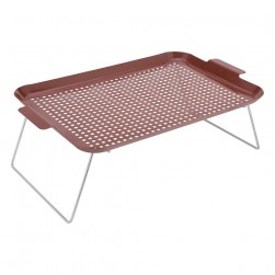 ALSANIDI, Galvanized iron utensiL drying table, Drying Rack, Brown, Size 50*30*17.5 Cm