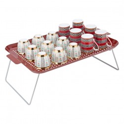 ALSANIDI, Galvanized iron utensiL drying table, Drying Rack, Brown, Size 50*30*17.5 Cm