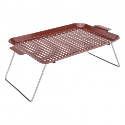 ALSANIDI, Galvanized iron utensiL drying table, Drying Rack, Brown, Size 42.5*25.5*16 Cm