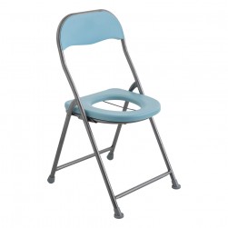 ALSANIDI, Portable Toilet Chair, Portable Toilet, Black*Turquoise, Size 48*46*80 Cm