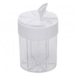 ALSANIDI, Divided Plastic Spices Storage, Tea, coffee and sugar storage for trips, Transparent , big