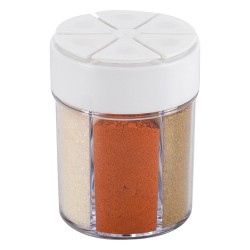 ALSANIDI, Divided Plastic Spices Storage, Tea, coffee and sugar storage for trips, Transparent , big