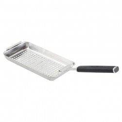 ALSANIDI, Steel grill pan set, Silver, Size 44.6*26.9*4.6 Cm