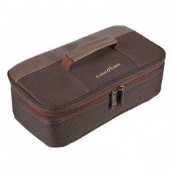 ALSANIDI, Cups and Mugs Bag for trips, Tea cups Bag, Coffee Brown, Size 33*17.5*9.5Cm