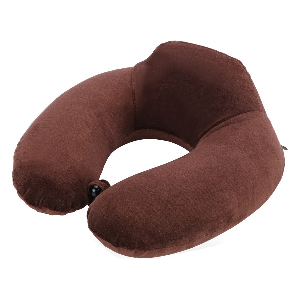 DPT, Medical pillow with memory foam filling, Portable Neck Pillow, Brown, Size 30 Cm