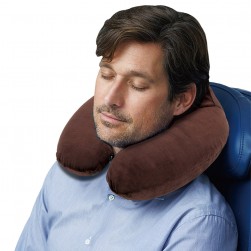 DPT, Medical pillow with memory foam filling, Portable Neck Pillow, Brown, Size 30 Cm