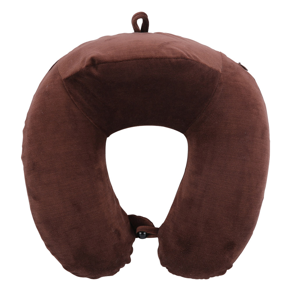 DPT, Medical pillow with memory foam filling, Portable Neck Pillow, Brown, Size 30 Cm