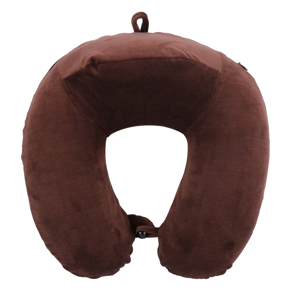 DPT, Medical pillow with memory foam filling, Portable Neck Pillow, Brown, Size 30 Cm