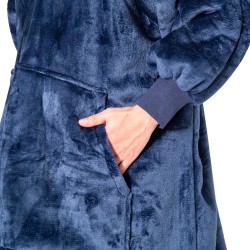 DPT, Fur Winter Coat, Fur Jacket, Navy Blue, Size 80*150 Cm